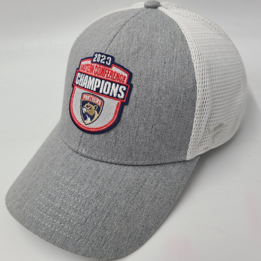 Florida Panthers‎ Hat Snapback Mesh Fanatics Gray NHL 2023 Conference Champions